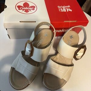 Rieker Women's Cream Sandals Euro 37 US 6